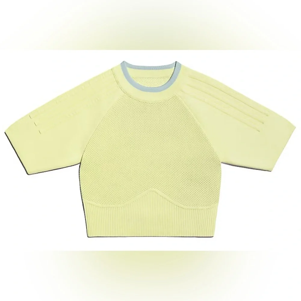 Ivy park x adidas yellow mesh top - Picture 1 of 4